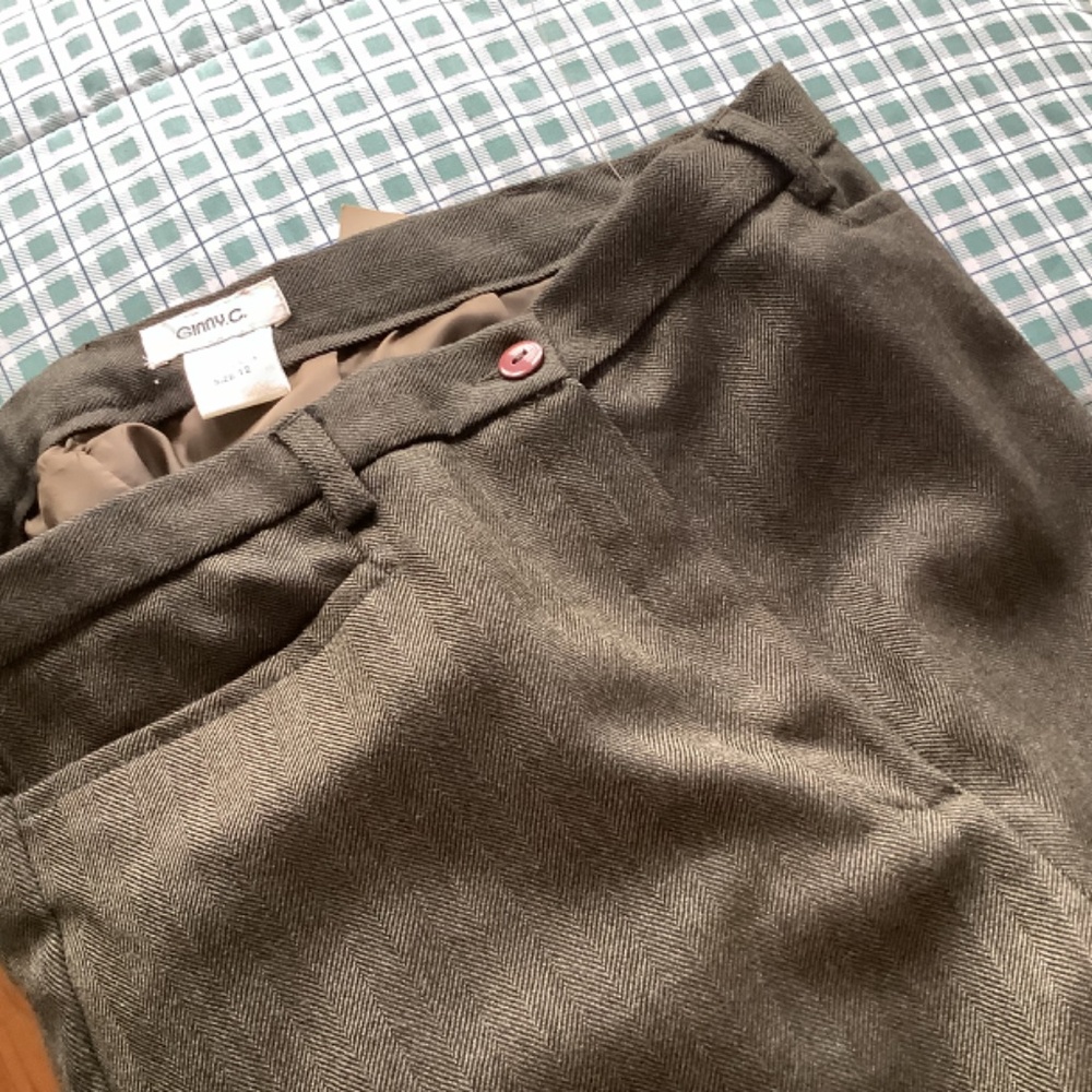 Vtg Ginny C. 100% Wool womens slacks size 12 Made in India